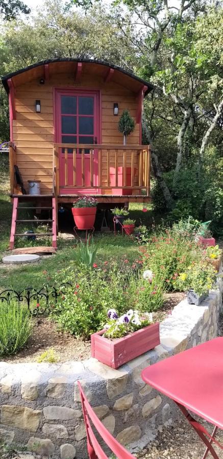 Roulotte Romantique Chauffee En Cevennes Monteils  ภายนอก รูปภาพ