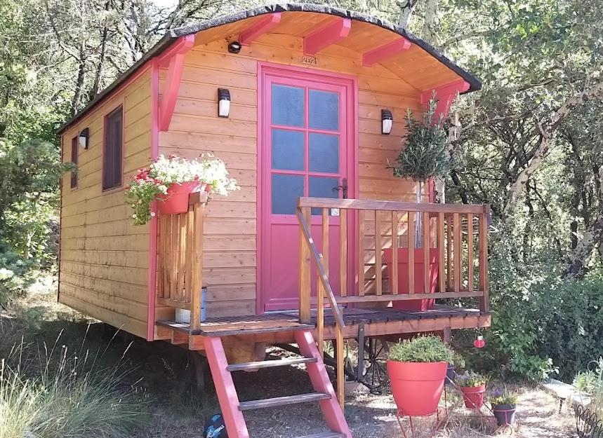 Roulotte Romantique Chauffee En Cevennes Monteils  ภายนอก รูปภาพ